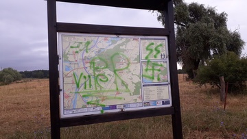 Vandalismus am Elberadweg