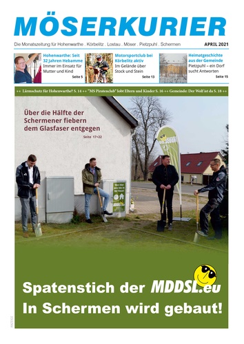 Titelbild zum News-Artikel Der Möserkurier für April ist online.