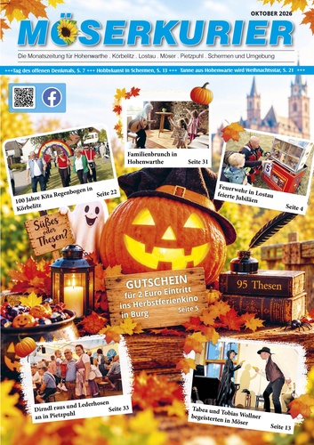 Titelbild des Möserkuriers Oktober 2026 mit Herbstmotiv
