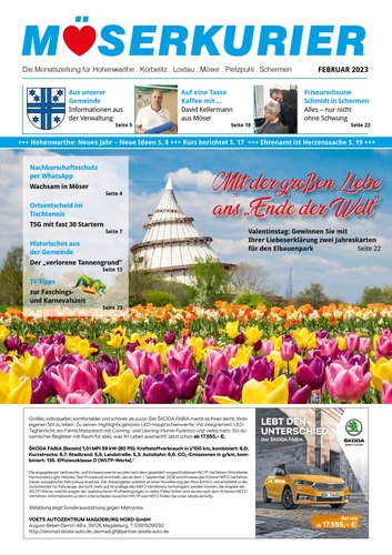 Titelbild zum News-Artikel: Die Februar Ausgabe des Möserkuriers ist bereits jetzt online