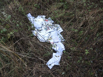 Zehn Kilogramm Postwurfsendungen gefunden