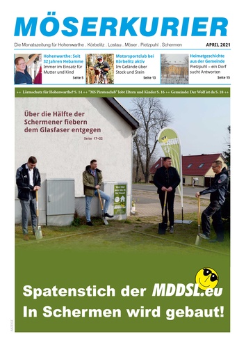 Titelbild zum News-Artikel: Der Möserkurier für April ist online.