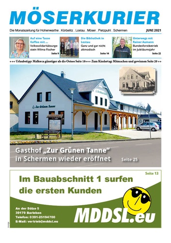 Titelbild zum News-Artikel: Der Kurier für Juni ist bereits jetzt online abrufbar.